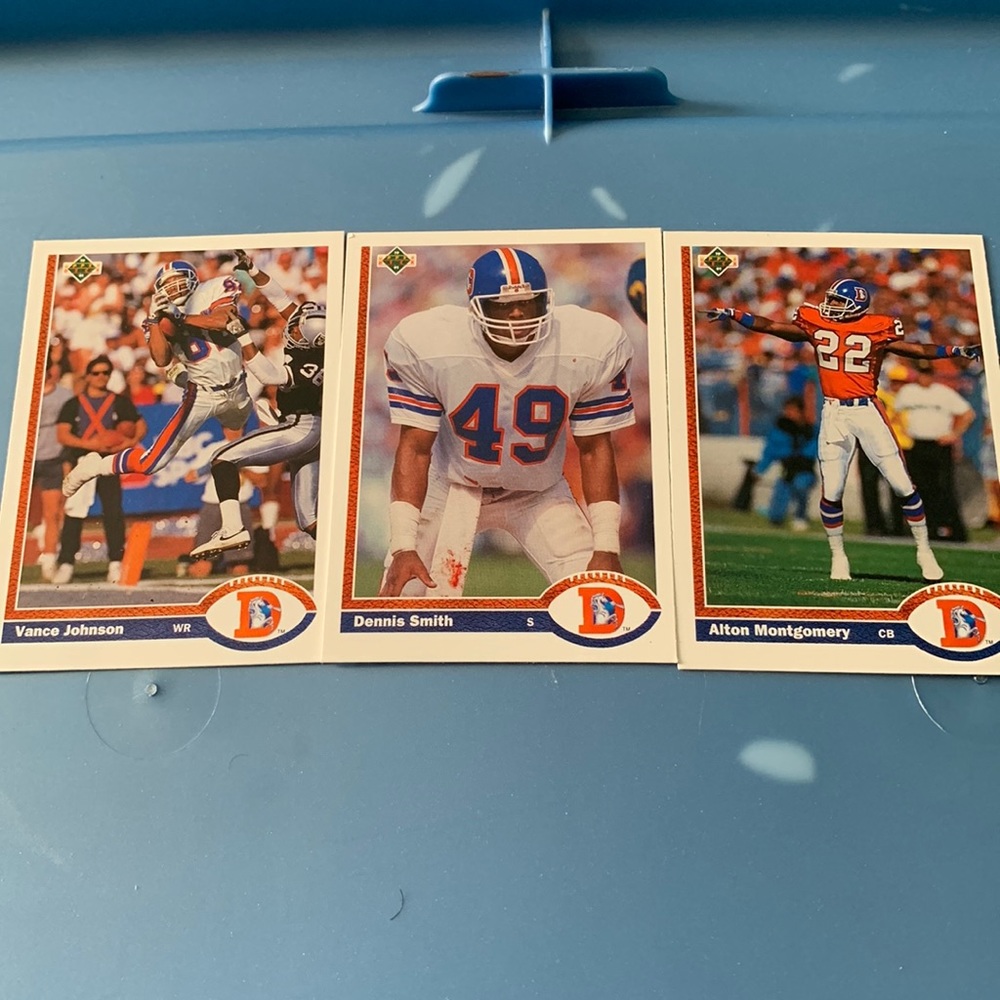 Denver Broncos old school football cards